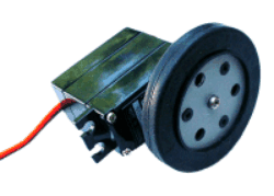 Servo with Narrow-Track Rubber Wheel